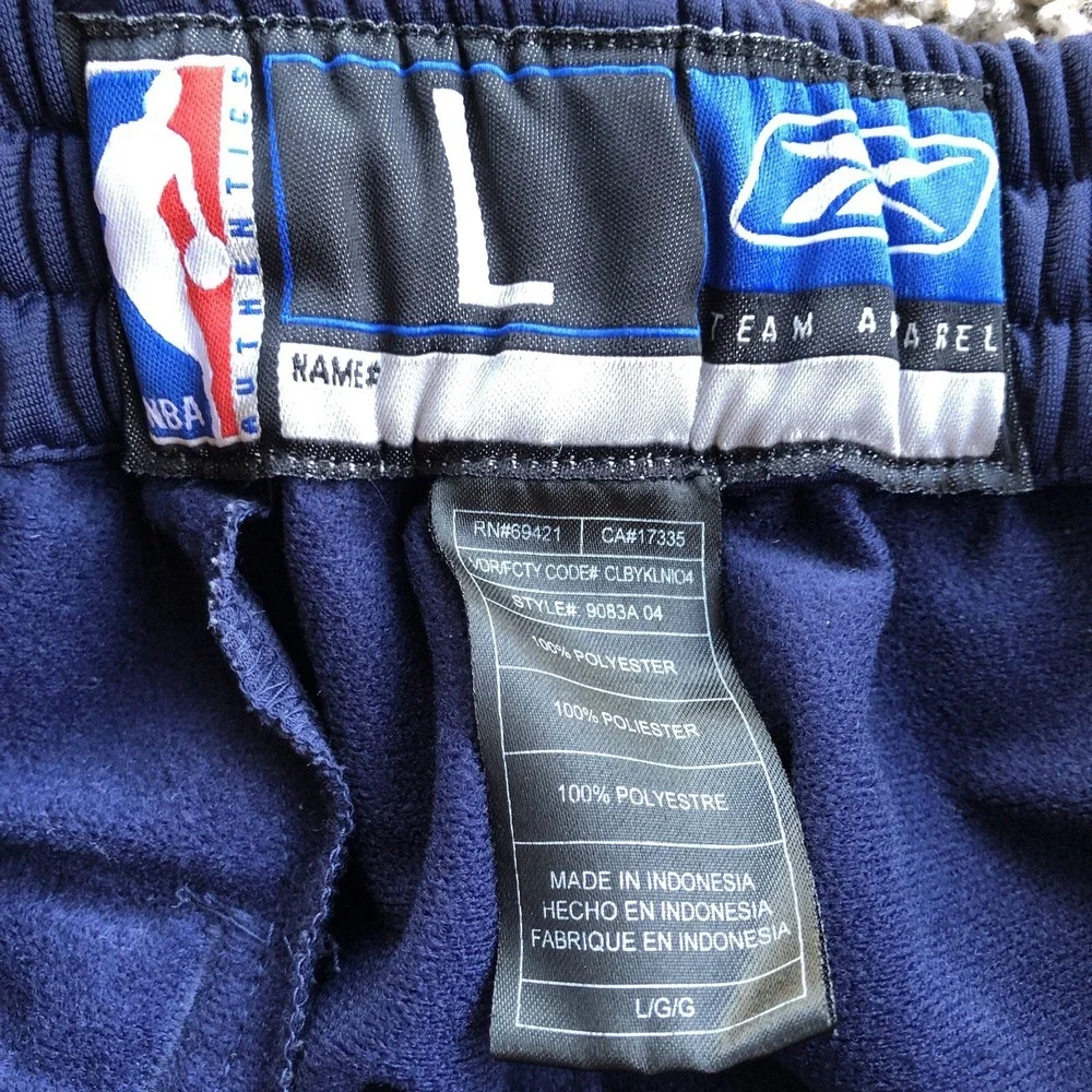 Vintage Reebok Utah Jazz Pants Mens Size L Blue NBA Tear Away Warm Up Sweatpants